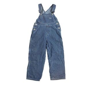 GAP Y2k Blue White Stripe Railroad Overalls Bibs Size XS